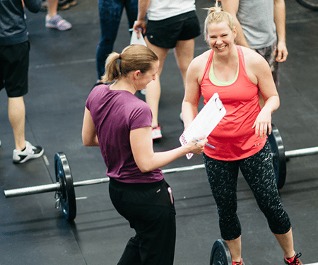 Working out at CrossFit Sunalta with a personal trainer in Calgary.